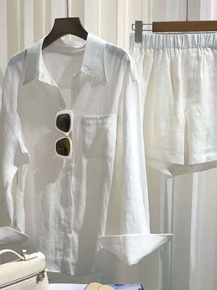 Summer Women's Linen Shirt Set - đánh giá và giá Linen Pant Wide