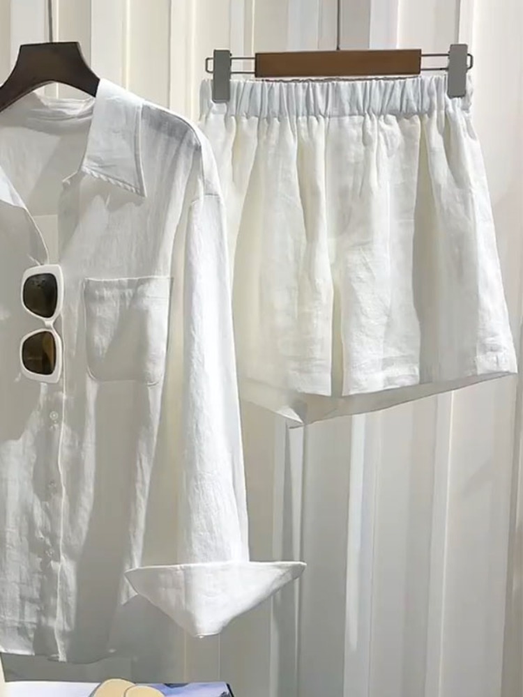Summer Women's Linen Shirt Set - đánh giá và giá Linen Pant Wide