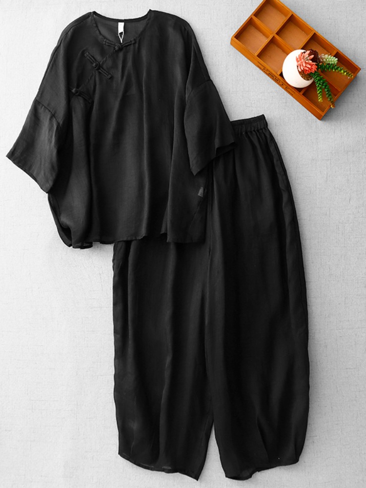 New Chinese Zen Style Women's  - đánh giá và giá Linen Pant Wide