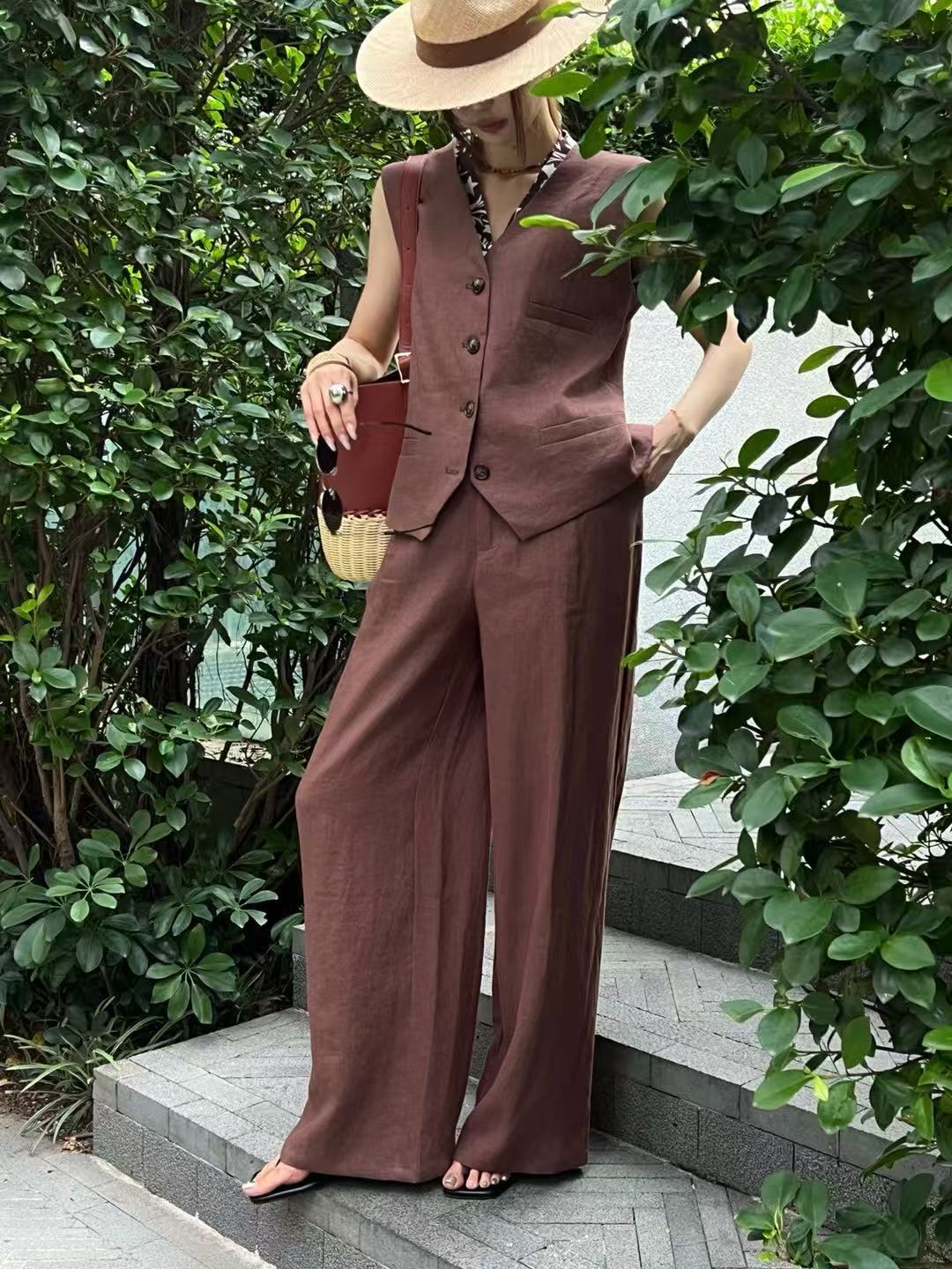 Old Man Qian's linen casual tw - đánh giá và giá Linen Pant Wide