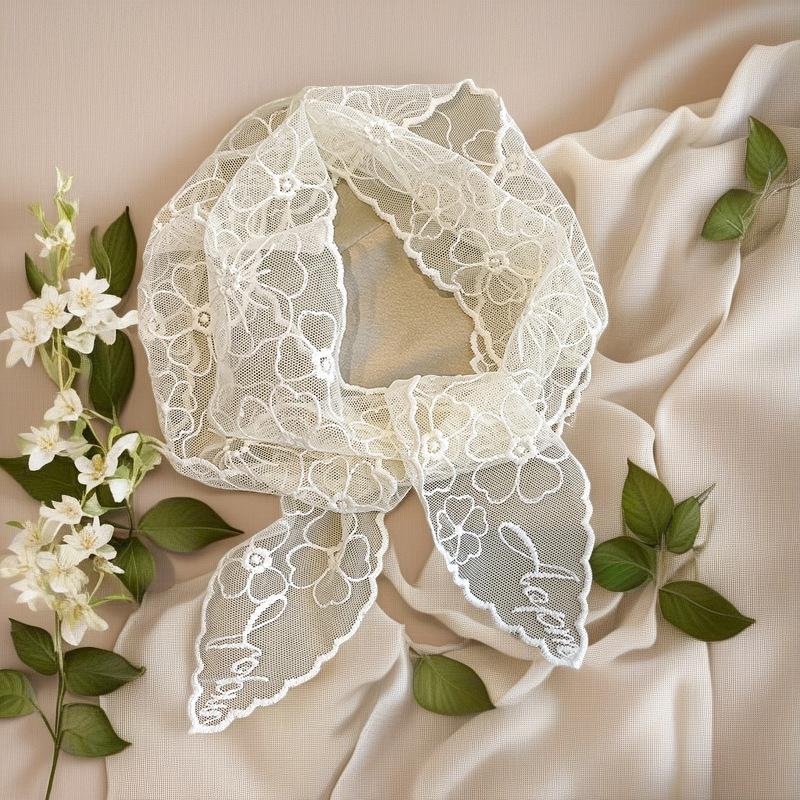 Lace French Silk Scarf Retro W - đánh giá và giá Headband Summer Knit