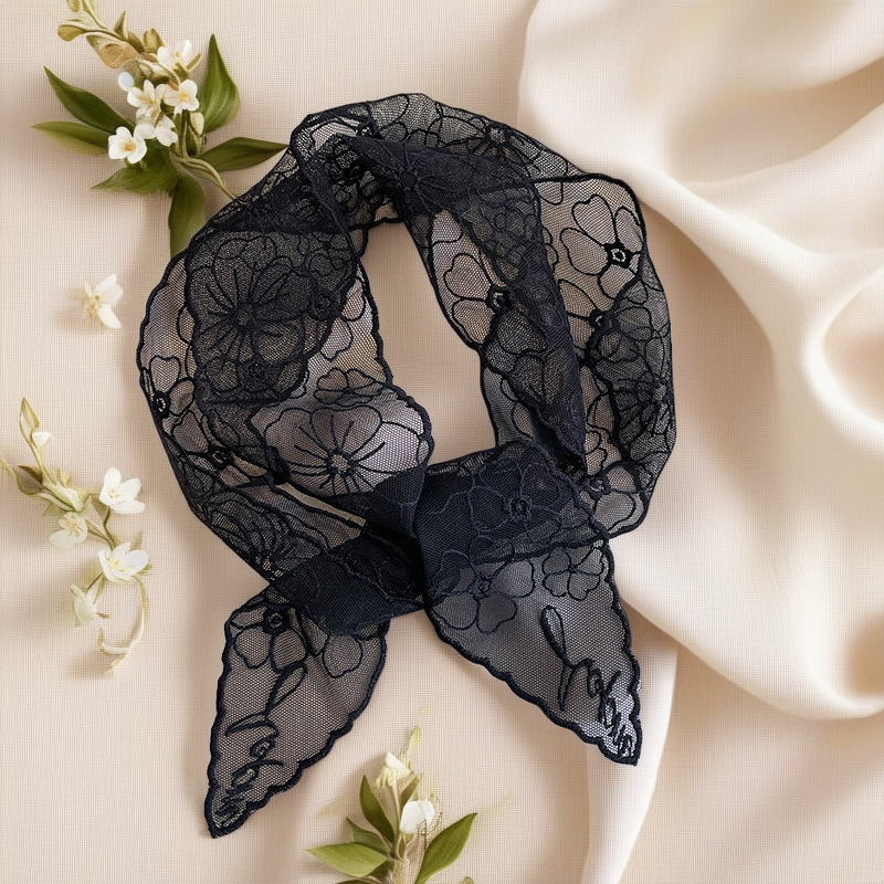 Lace French Silk Scarf Retro W - đánh giá và giá Headband Summer Knit