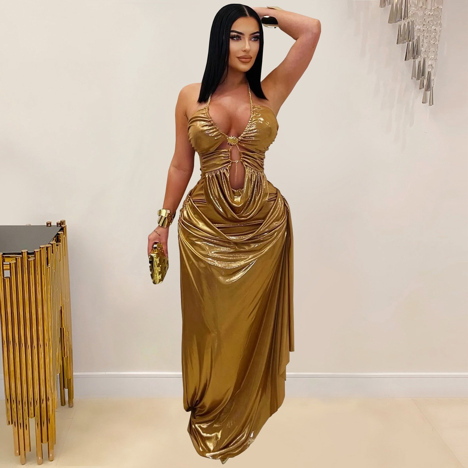 Prom Dress Evening Wedding Gue - đánh giá và giá Maxi Dress Halter