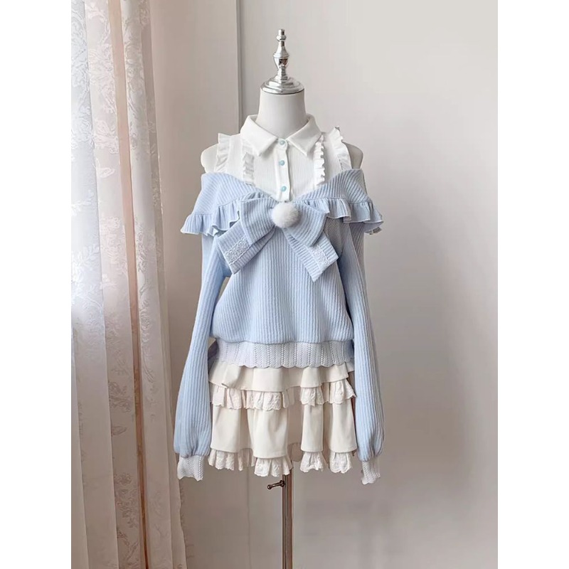 Kawaii Soft Girl Lolita 2 Piec - đánh giá và giá Blouse Off Shoulder