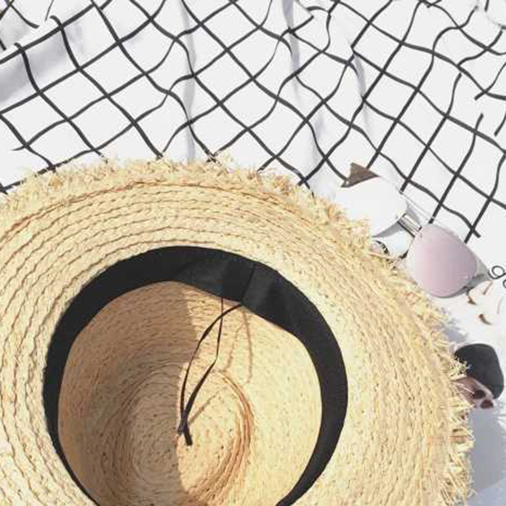 2019 Mới Rộng Vành Raffia Hat  - đánh giá và giá Hat Floppy Wide