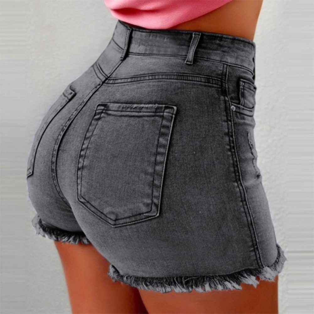 Women's High Waisted Denim Sho - đánh giá và giá Shorts Denim Frayed