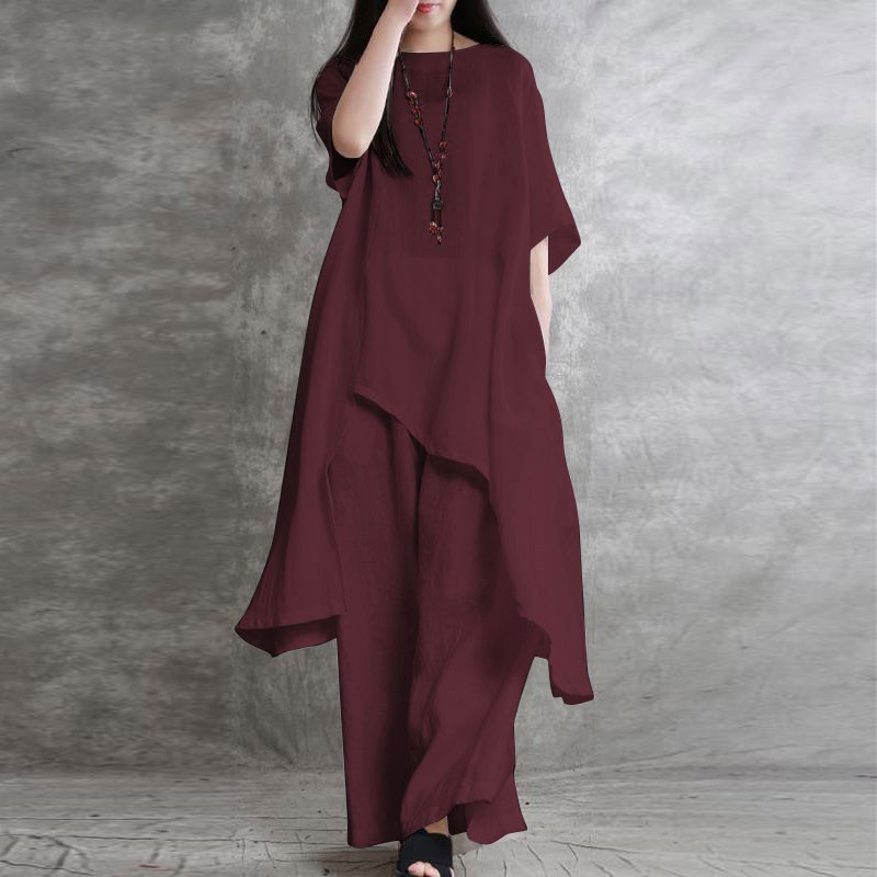 Women's Cotton Linen 2-piece S - đánh giá và giá Linen Pant Wide