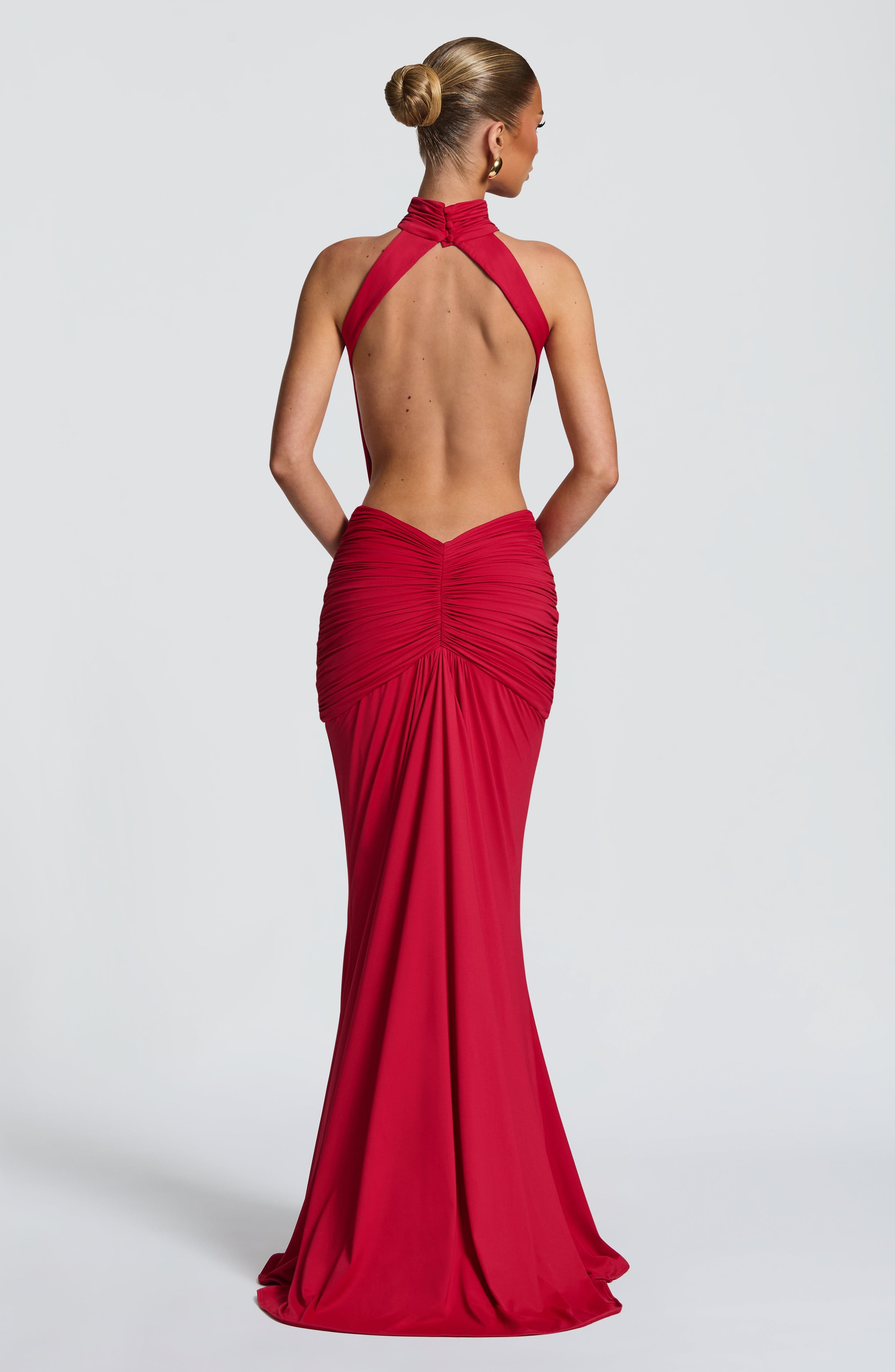 Halter High Neck Cutout Waist  - đánh giá và giá Maxi Dress Halter