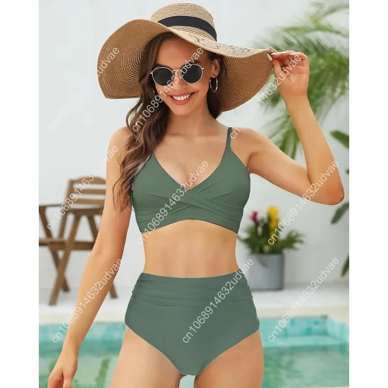 Women's High Waisted Bikini Se - đánh giá và giá Swimsuit Bikini Ruched