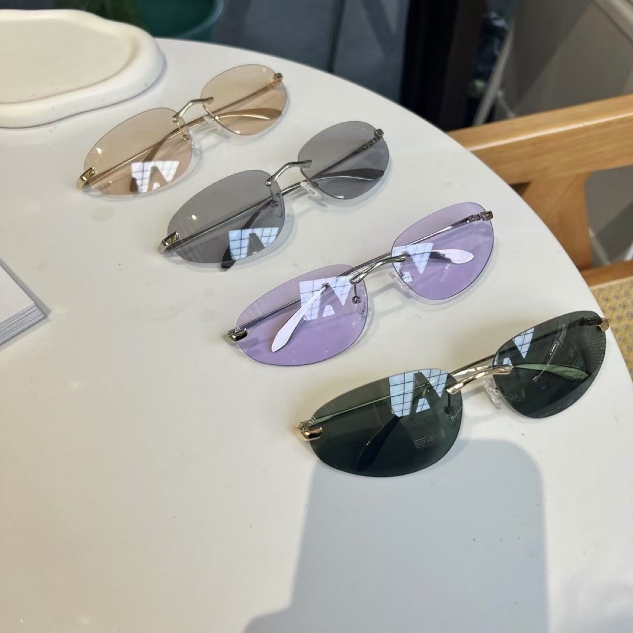 UV400 Rimless Shades, Cat Eye  - đánh giá và giá Sunglasses Cat Eye