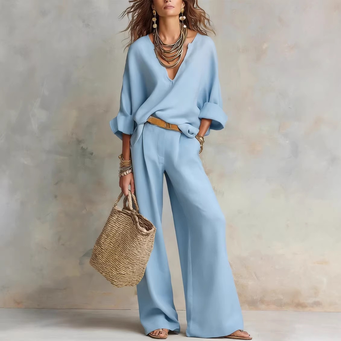 Vintage Women Simple Casual Pu - đánh giá và giá Linen Pant Wide