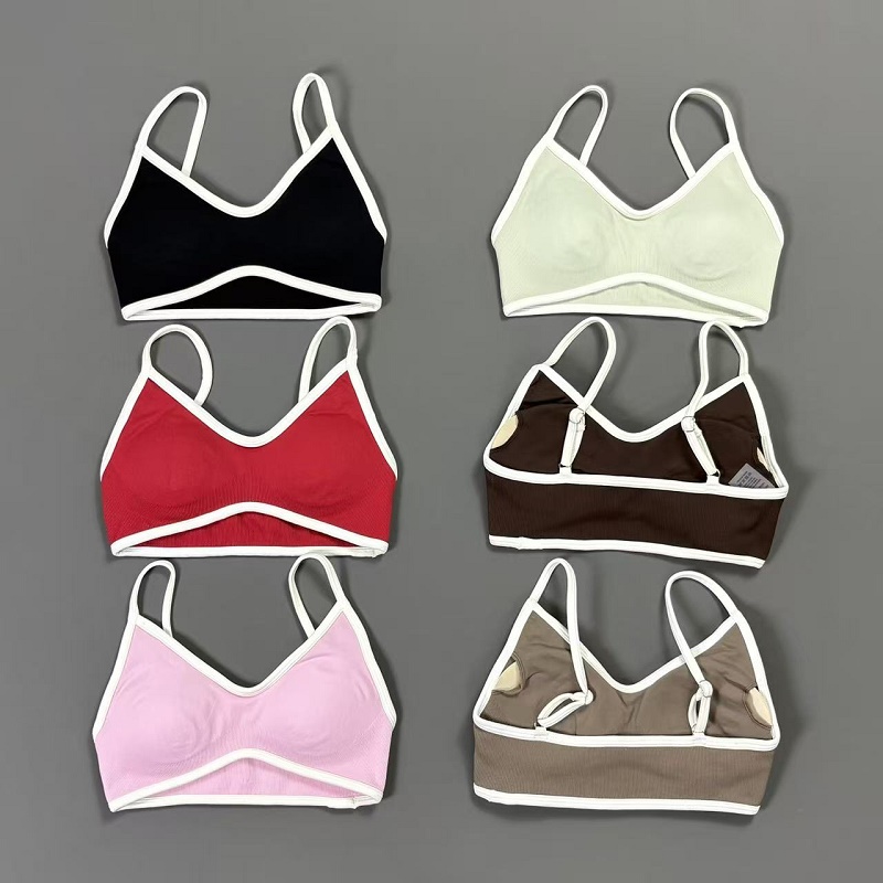 Women Contrastline Yoga Bra V  - đánh giá và giá Crop Top Crochet
