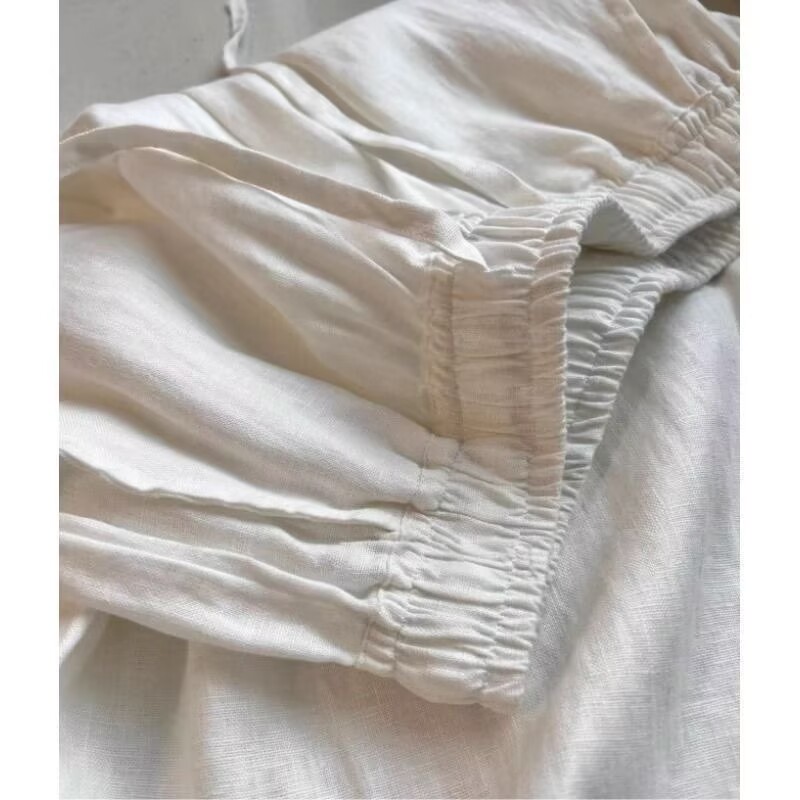 Korean White Cotton Linen Wide - đánh giá và giá Linen Pant Wide
