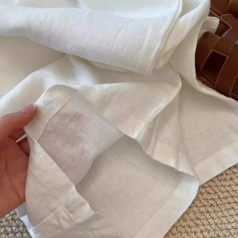 Korean White Cotton Linen Wide - đánh giá và giá Linen Pant Wide
