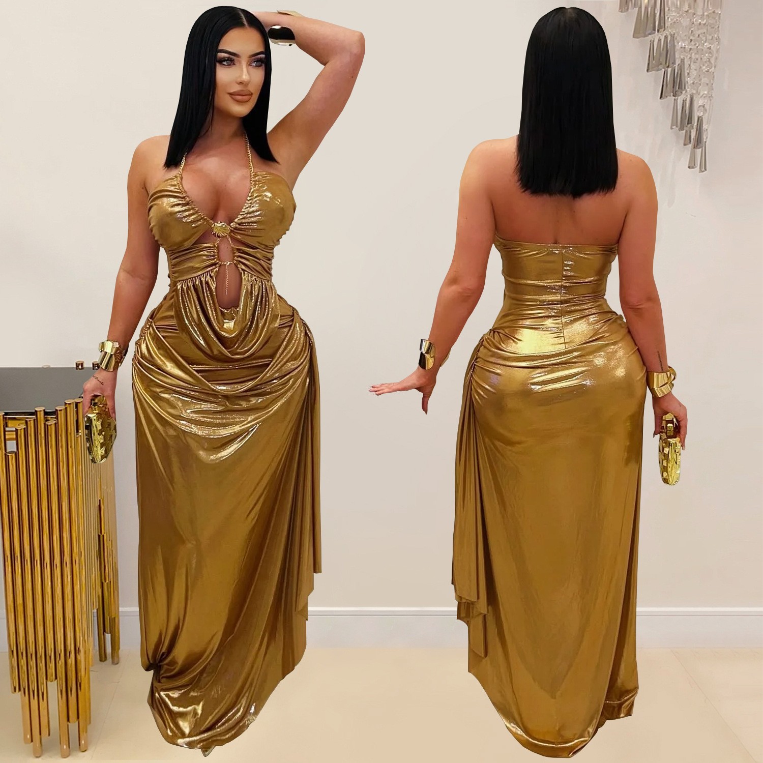 Wedding Guest Dress Evening Ha - đánh giá và giá Maxi Dress Halter