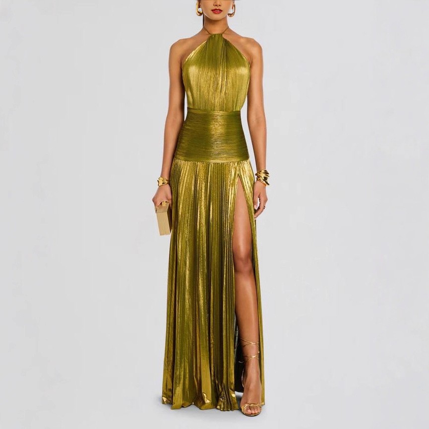 Elegant Party Dress Sleeveless - đánh giá và giá Maxi Dress Halter
