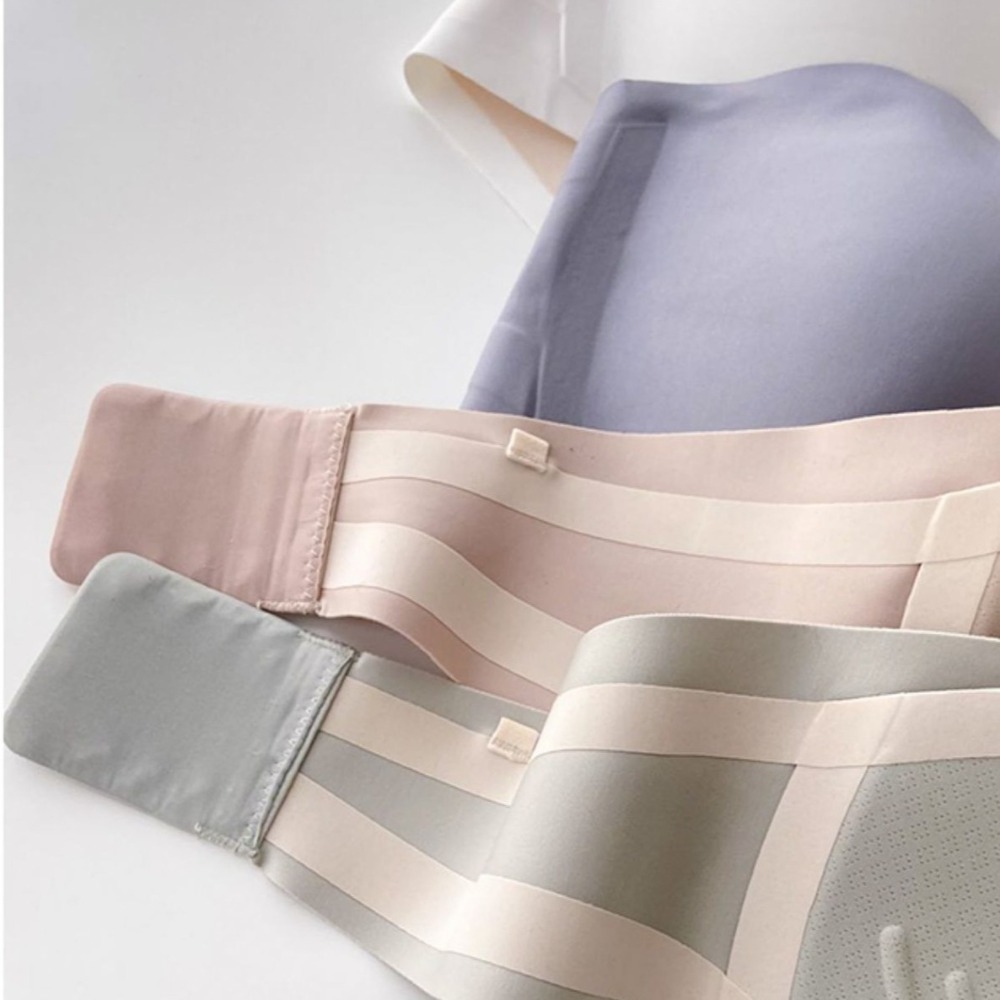 Solid Color Strapless Wrapped  - đánh giá và giá Bralette Triangle Set