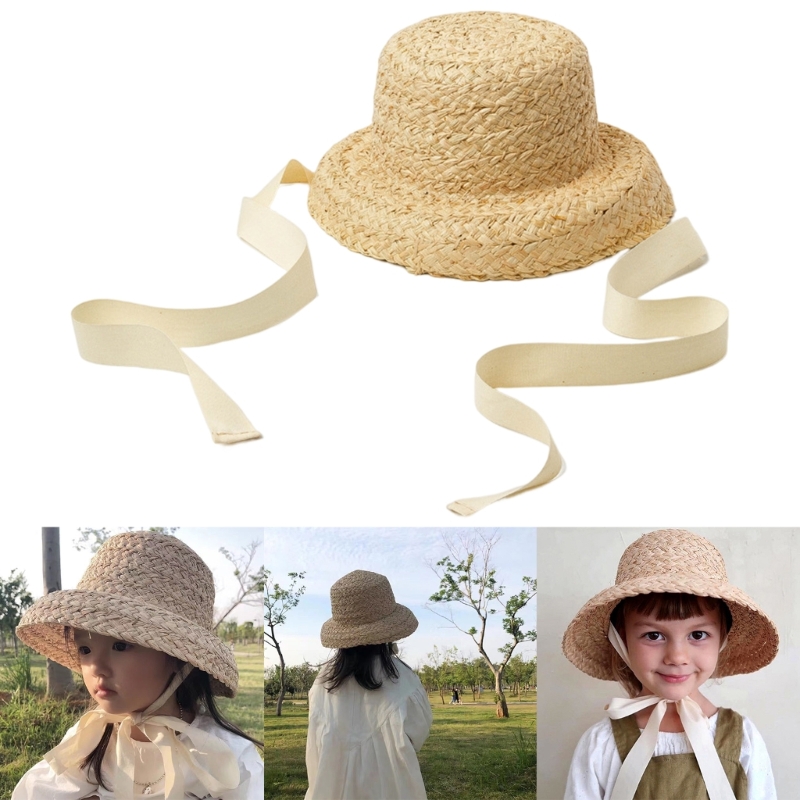Handwoven Kids Straw  Cap Girl - đánh giá và giá Hat Floppy Wide