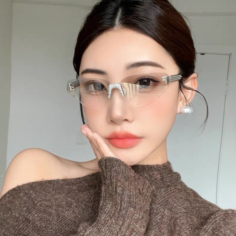 Women's Sexy Cat Eye Rimless R - đánh giá và giá Sunglasses Cat Eye