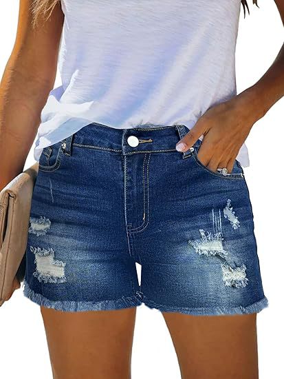 Casual Vintage Denim Shorts Hi - đánh giá và giá Shorts Denim Frayed