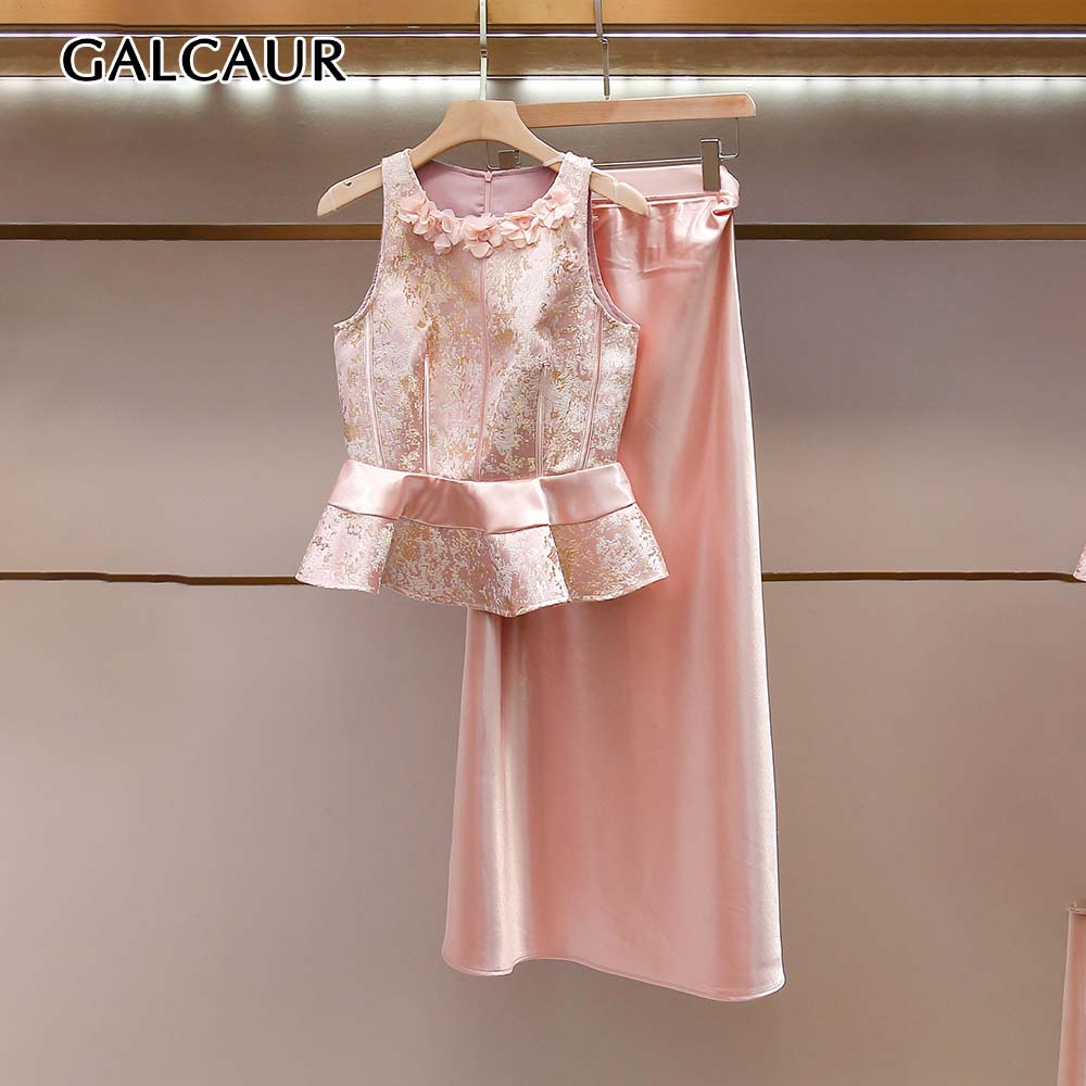 GALCAUR Solid Spliced Floral S - đánh giá và giá Midi Skirt Floral