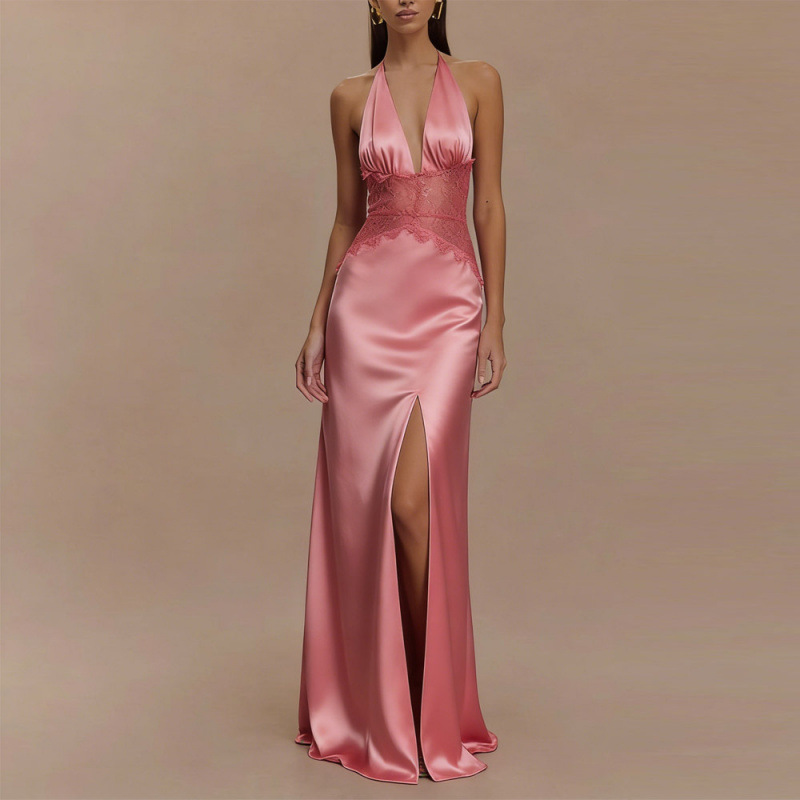 Sexy Backless Halter Maxi Dres - đánh giá và giá Maxi Dress Halter