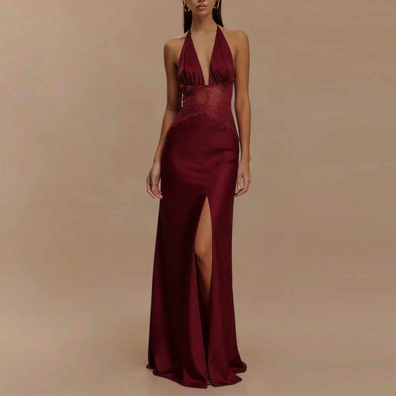 Sexy Backless Halter Maxi Dres - đánh giá và giá Maxi Dress Halter