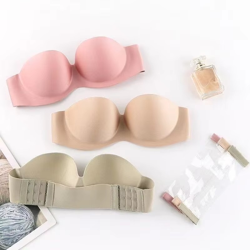Women's Sexy Strapless Push-Up - đánh giá và giá Bralette Triangle Set
