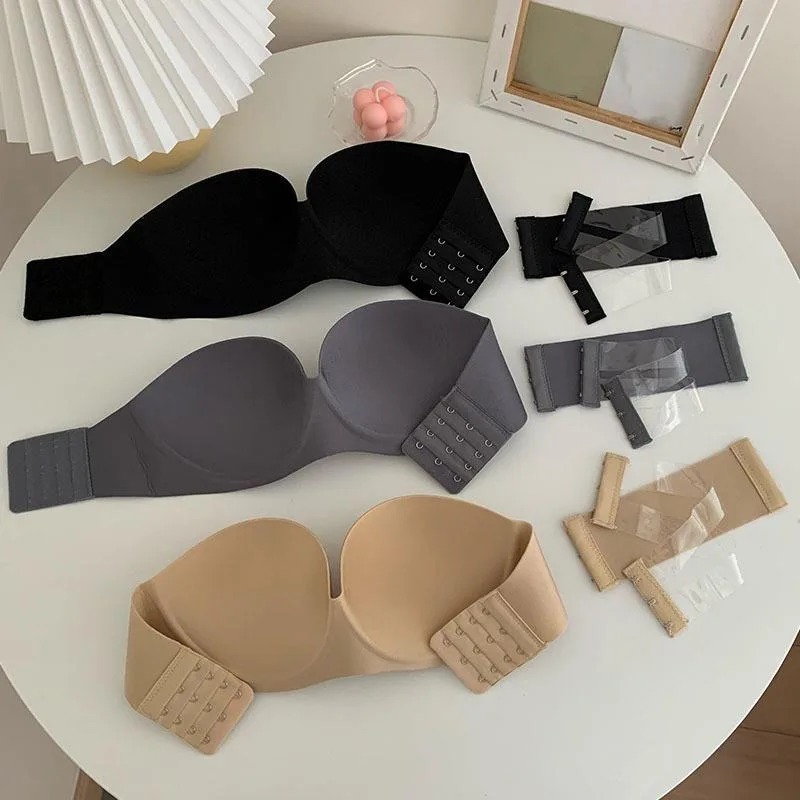 Women's Sexy Strapless Push-Up - đánh giá và giá Bralette Triangle Set