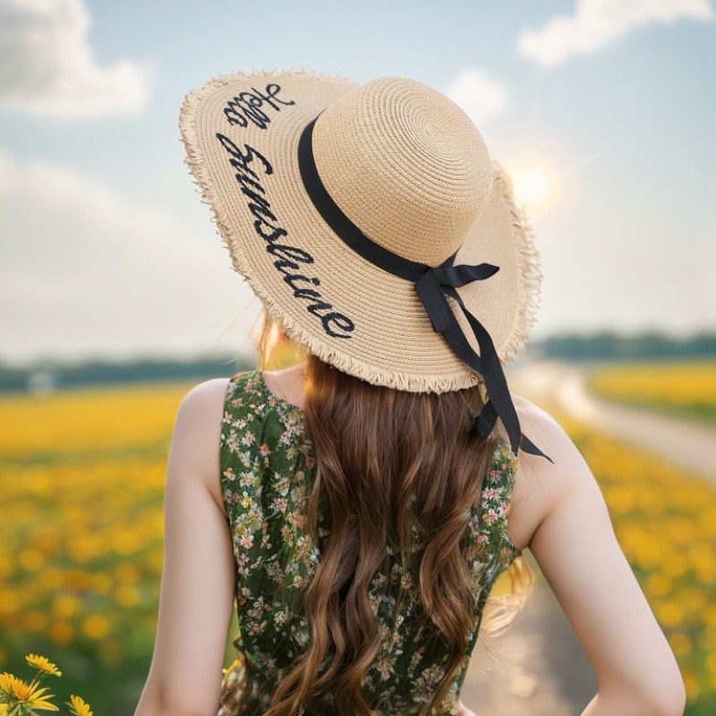 1pc Summer Floppy Beach Hats f - đánh giá và giá Hat Floppy Wide