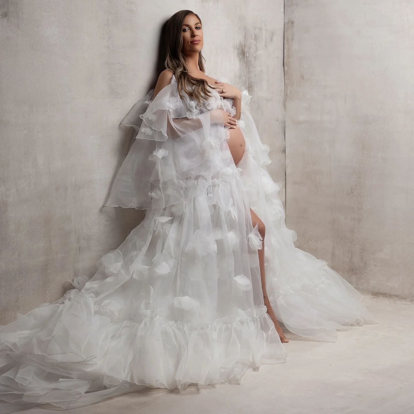 White Floral Tulle Bridal Wrap - đánh giá và giá Kimono Sheer Floral