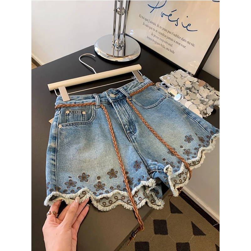 Breathable Vintage Denim Short - đánh giá và giá Shorts Denim Frayed