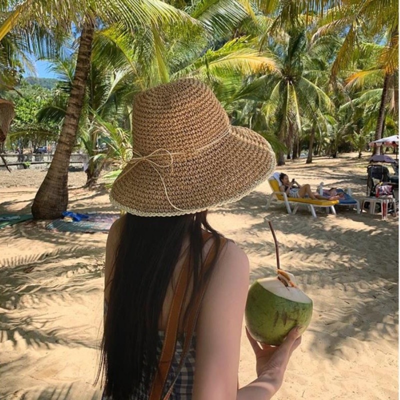 1pc Women's Summer Beach Straw - đánh giá và giá Hat Floppy Wide