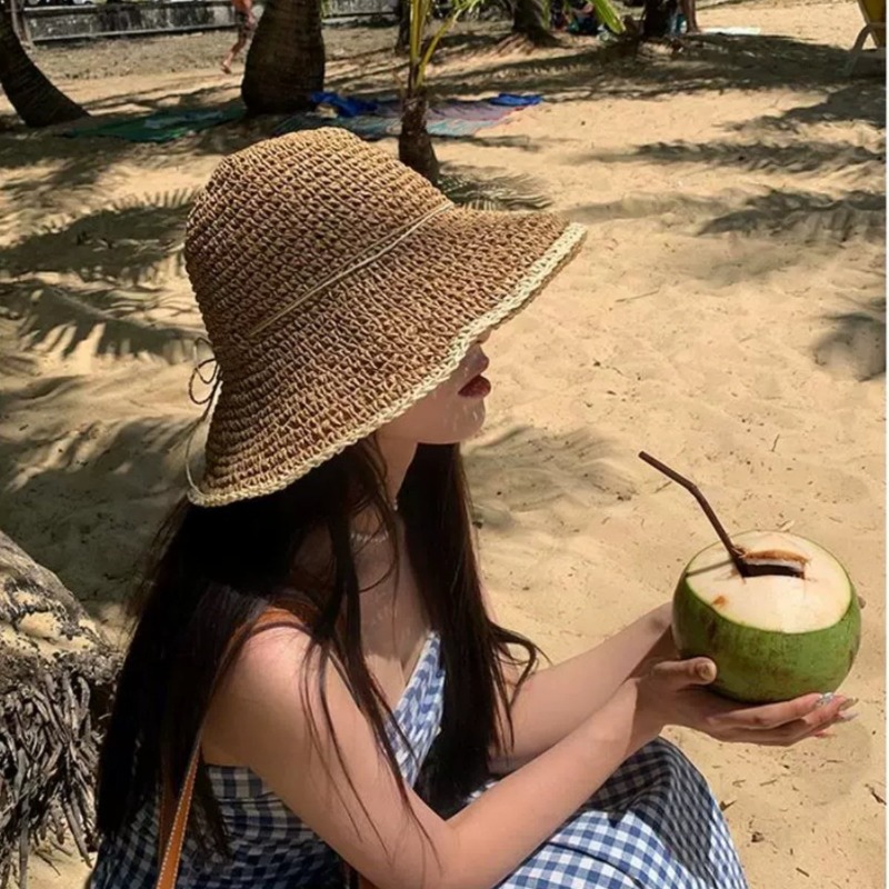 1pc Women's Summer Beach Straw - đánh giá và giá Hat Floppy Wide