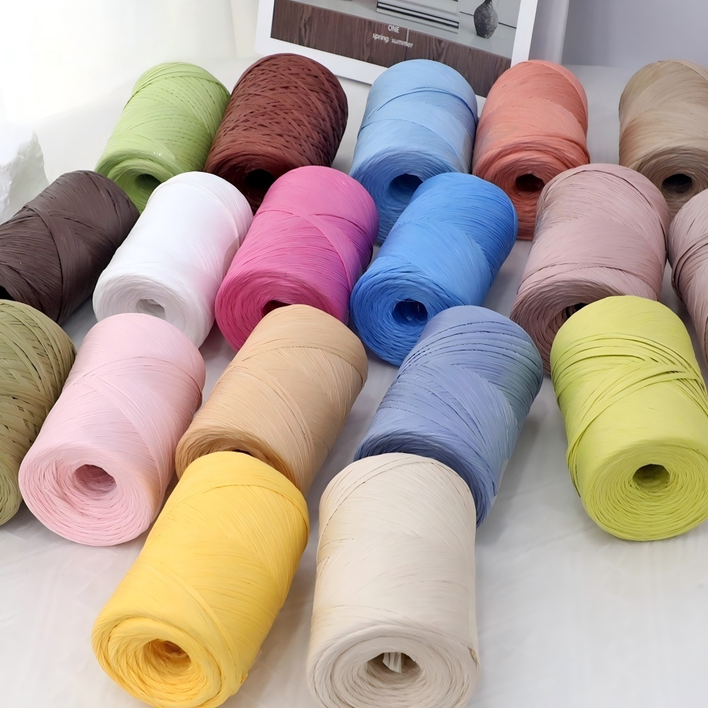 150m DIY Natural Paper Raffia  - đánh giá và giá Crochet Bag Raffia
