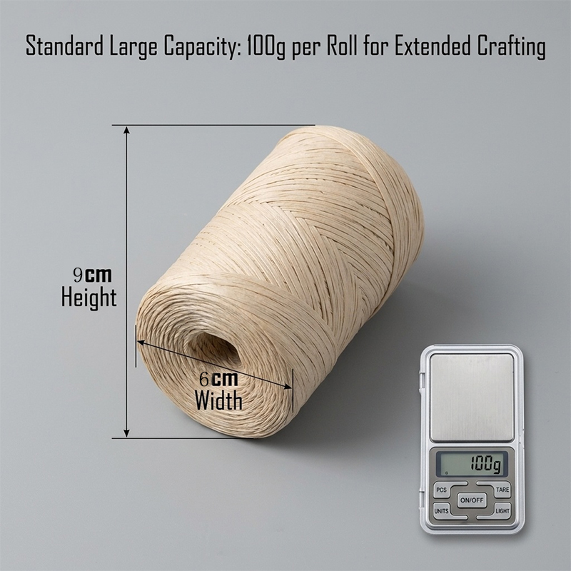 150m DIY Natural Paper Raffia  - đánh giá và giá Crochet Bag Raffia