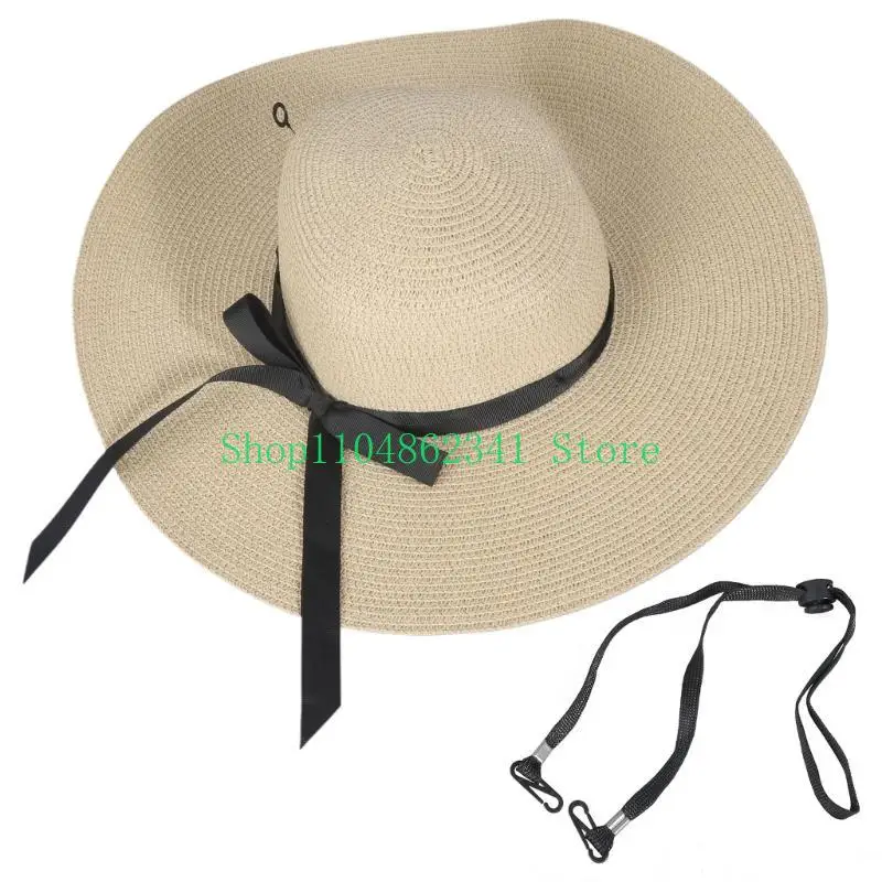 652F Elegant Floppy Straw Hat  - đánh giá và giá Hat Floppy Wide